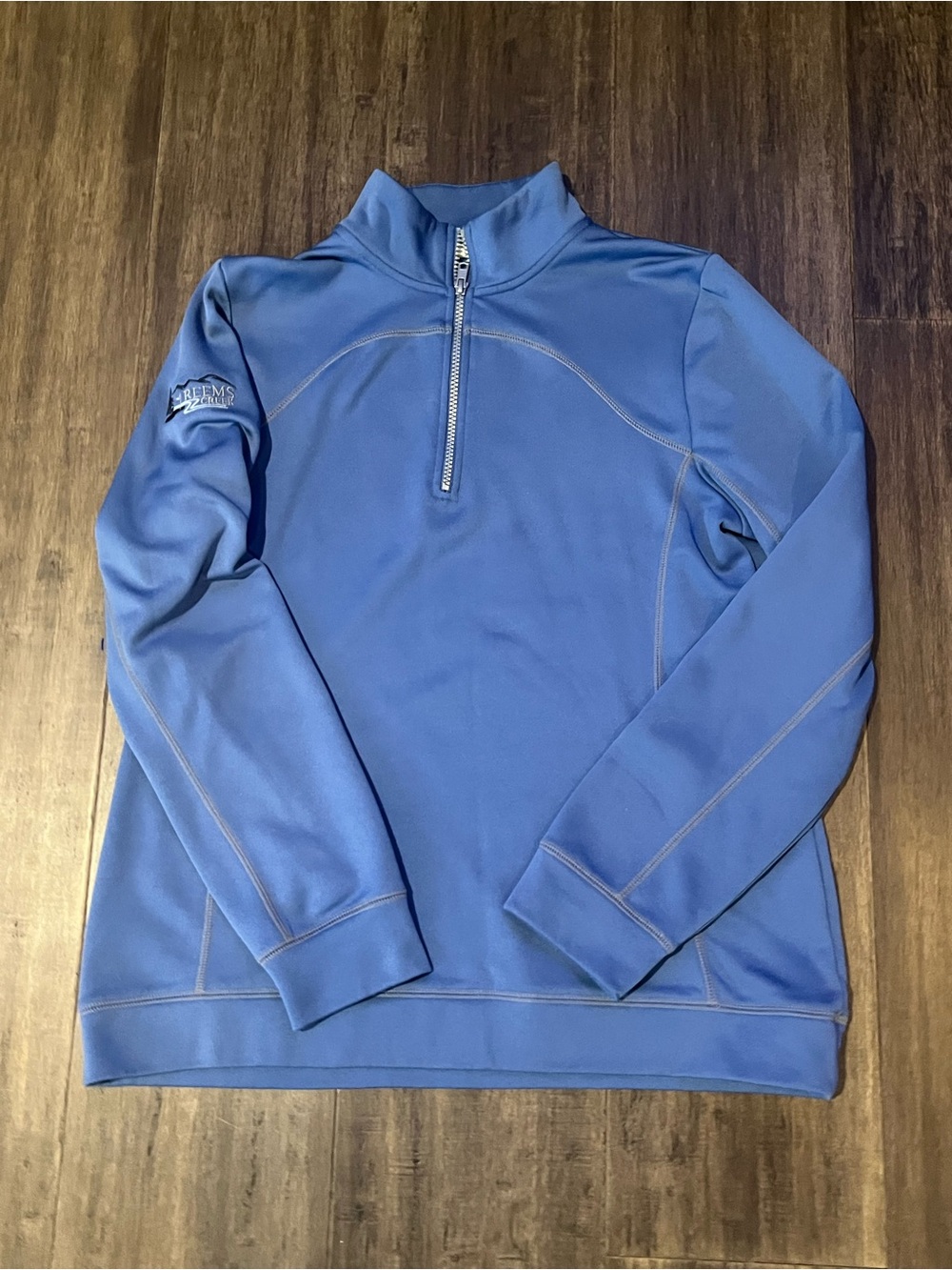 Reems creek Asheville NC men’s blue long sleeve golf zipper pullover clique Sz L